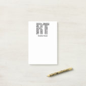 Naam Recreationele Therapist RT personaliseren Post-it® Notes (Op bureau)