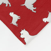Naam red West Highland White Terrier dogs Fleece Deken (Hoek)