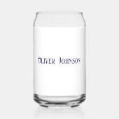 Naam, Red White Blue USA Stencil 16oz. Blikvorm Glas (Achterkant)