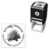 Naam retouradres van stekelvarken #1  zelfinktende stempel (In situ)