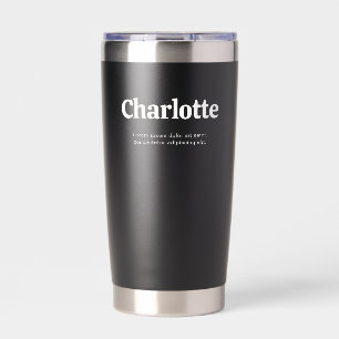 Naam Retro Bold Black Geïsoleerde Drinkbeker