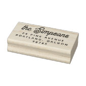 Naam Retro-script en eenvoudig retouradres Rubberstempel (Stempel)