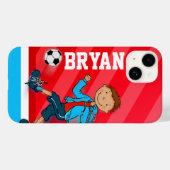 Naam rode voetbaljongen Case-Mate iPhone case (Achterkant (horizontaal))