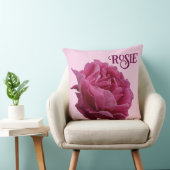 naam Rosie floral roze rose girly Kussen (Stoel)