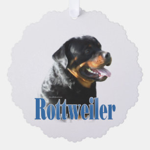 Naam rottweiler ornament kaart