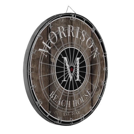 Naam Rustic Wood Dartbord (Voorkant Links)