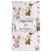 Naam, Schattige feestelijk paashaas patroon Klein Cadeauzakje (Voorkant)