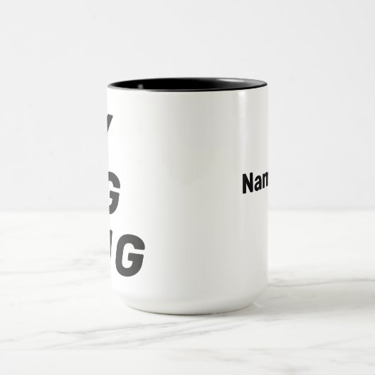 Naam, Schattige Mijn GROTE Mok 15oz Koffie Mok (Midden)