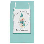 Naam, Schattigee sneeuwman, warme winterwensen, Klein Cadeauzakje (Voorkant)