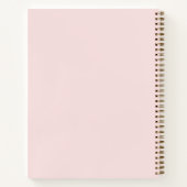 Naam schrijver Trendy Blush Pink Script Gold-lapto Notitieboek (Achterkant)