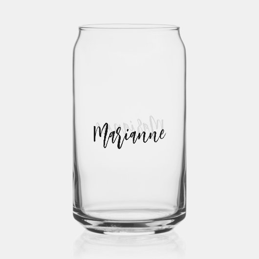 Naam script elegant blikvorm glas (Voorkant)
