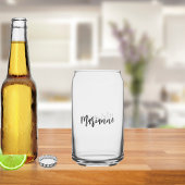 Naam script elegant blikvorm glas