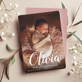 Naam script | Verticale fotogeboorte Aankondiging