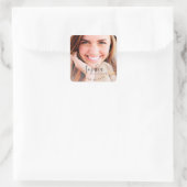 NAAM SCRIPT VIERKANTE STICKER (Tas)