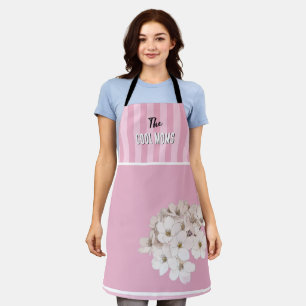 Naam Script Vintage Roze Streep Schort