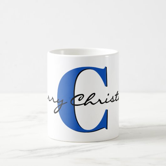 Naam, September Sapphire Blue | vrolijk kerstfeest Koffiemok (Center)