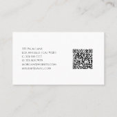 Naam, Shadow Monogram, Creëer Uw QR-code, vs 2 Visitekaartje (Achterkant)