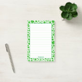 Naam: Sint Patrick's Green Random Shamrock Pattern Post-it® Notes (Kantoor)
