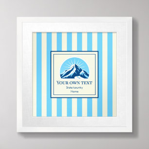 Naam skigebied Striped Mountain Poster