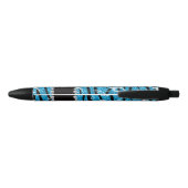 Naam sky blue gymnastics glitter zebra stripes zwarte inkt pen (Achterkant)