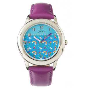 Naam sky blue gymnastics rainbows unicorns horloge