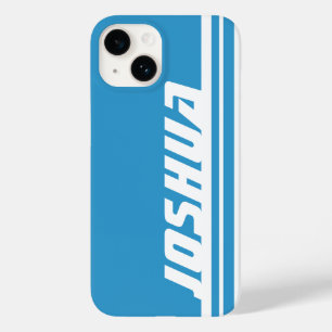 Naam: sky blue & white stripe sport iphone case