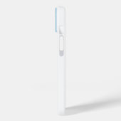 Naam: sky blue & white stripe sport iphone case (Achterkant / Links)