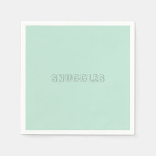 naam "Snuggles" zeelamantgroen Servet
