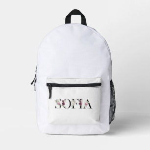 Naam Sofia. Bedrukte Rugzak