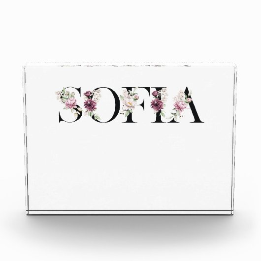 Naam Sofia. Fotoblokken (Voorkant)