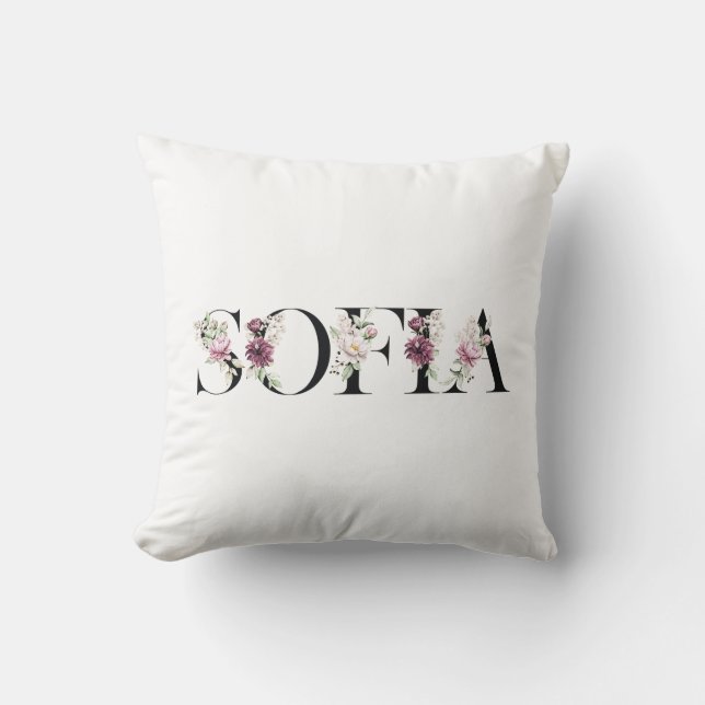 Naam Sofia.Mijn naam is Sofia Kussen (Voorkant)