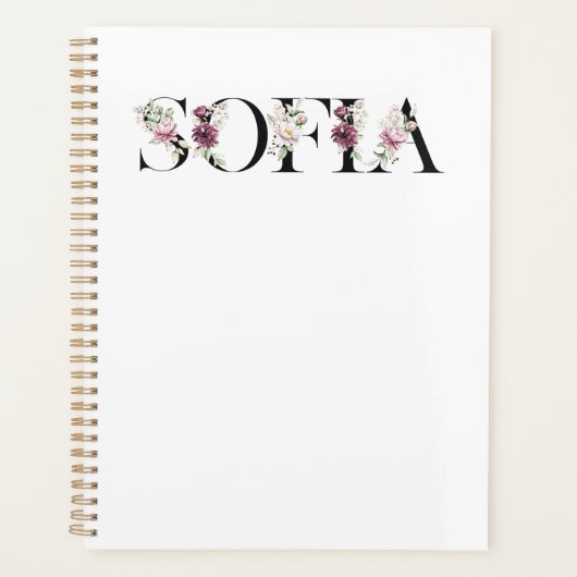 Naam Sofia. Mijn naam is Sofia. Planner (Voorkant)