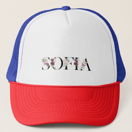Naam Sofia. Mijn naam is Sofia. Trucker Pet (Voorkant)