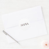 Naam Sofia. Ronde Sticker (Envelop)