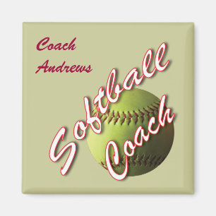 Naam Softball Coach Magneet