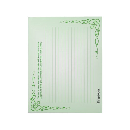 Naam: St Patrick Irish Blessing (#3) Celtic Braids Notitieblok (Gedraaid)