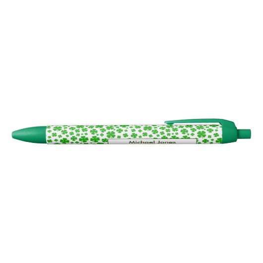 Naam:  St Patrick's Green Random Shamrock Pattern Zwarte Inkt Pen (Bovenkant)