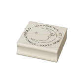 Naam Star & Moon Round Rubberstempel (Stempel)