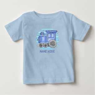 Naam Steam Train engine Baby Blauw toevoegen