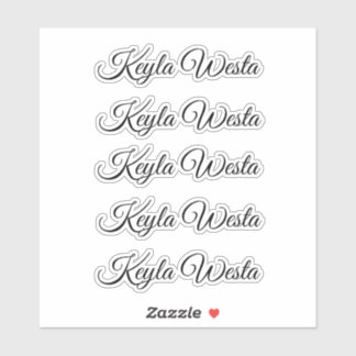 Naam sticker Custom-Cut Vinyl Sticker