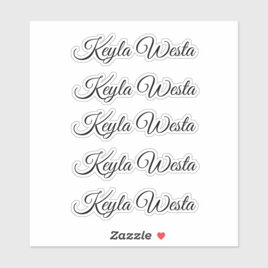 Naam sticker Custom-Cut Vinyl Sticker (Vel)