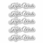 Naam sticker Custom-Cut Vinyl Sticker (Voorkant)