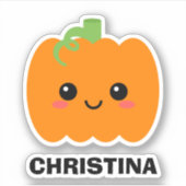 Naam Sticker Cute Pumpkin, Versier Je Eigendom (Voorkant)