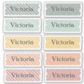 Naam Sticker instellen, meerdere kleuren (Voorkant)