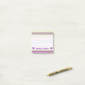 naam; Stripes van diverse aantekeningen voor kleu Post-it® Notes (Op bureau)