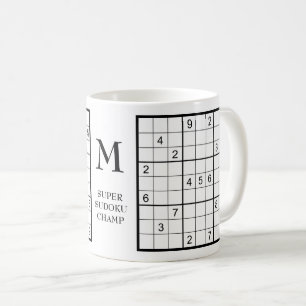 Naam Sudoku Monogram  Koffiemok