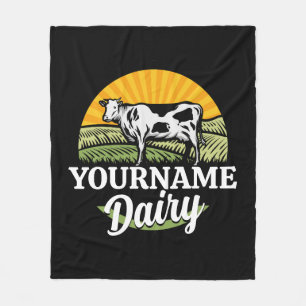 NAAM Sunset Dairy Boerderij Grazing Holstein Koe t Fleece Deken