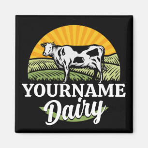 NAAM Sunset Dairy Boerderij Grazing Holstein Koe t Magneet