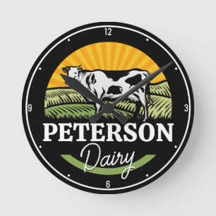 NAAM Sunset Dairy Boerderij Grazing Holstein Koe t Ronde Klok