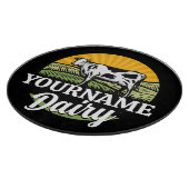 NAAM Sunset Dairy Boerderij Grazing Holstein Koe t Snijplank (Hoek)